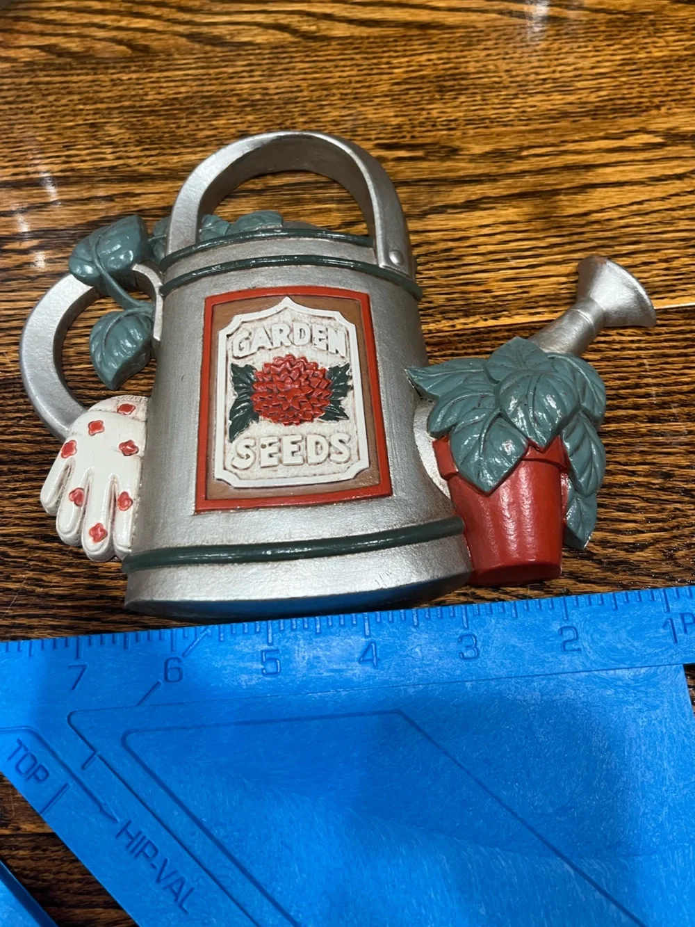 Vintage Home Interiors Garden Seeds Watering Can Wall Hanging Cottage Farmhouse
